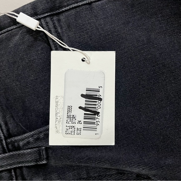 Favorite Daughter The Evelyn High Rise Straight Jeans Black Size 24 Stirrup - Picture 8 of 9